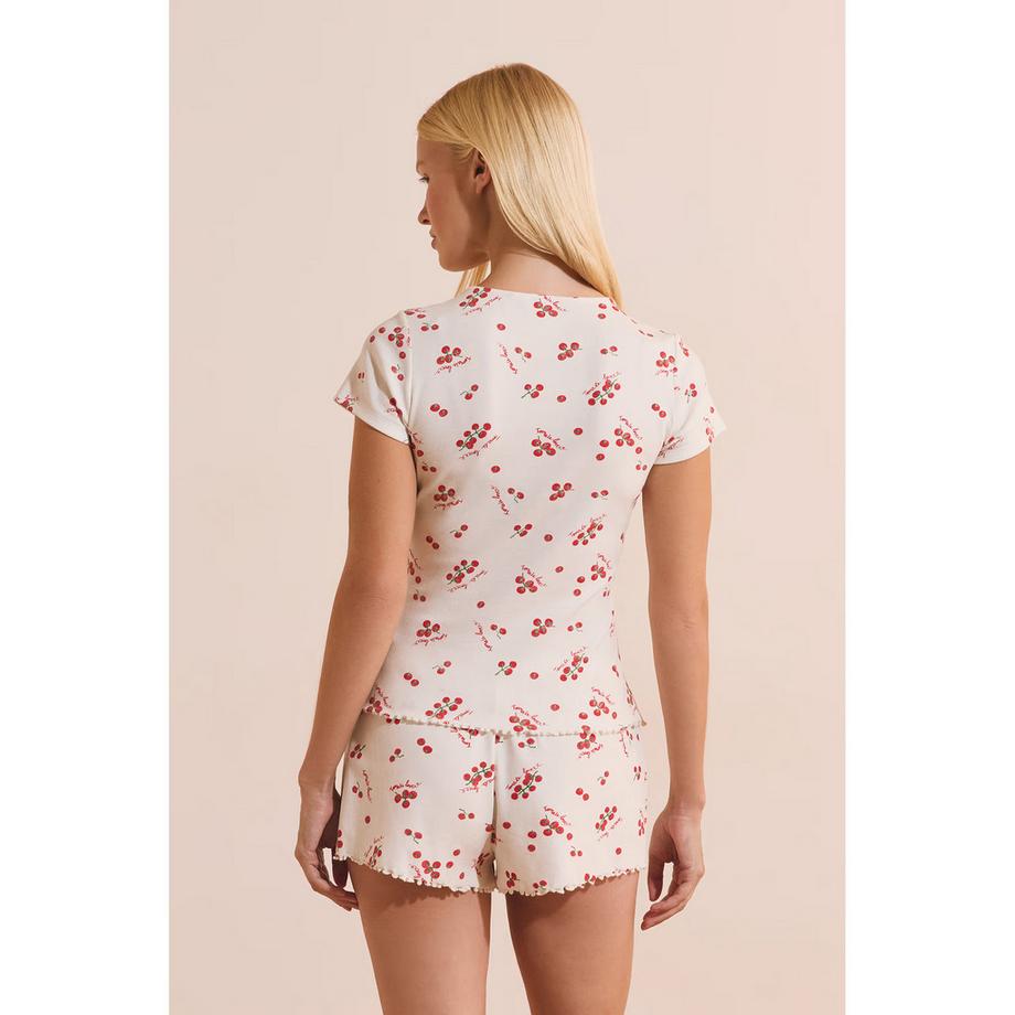 Etam TIGE T-shirt imprimé cerises manches courtes  