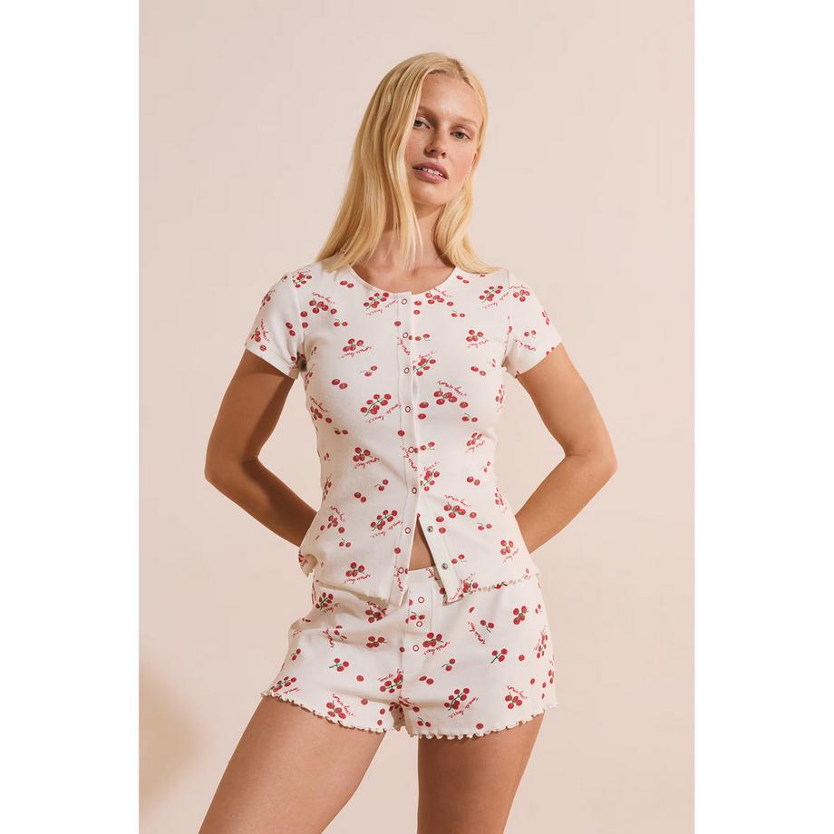Etam TIGE Ensemble pyjama shorty imprimé cerises  