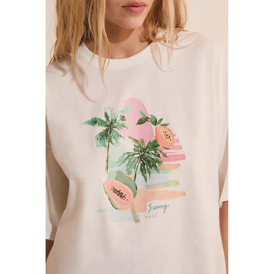 Etam SPIRA Bedrucktes Kurzarm T-Shirt  