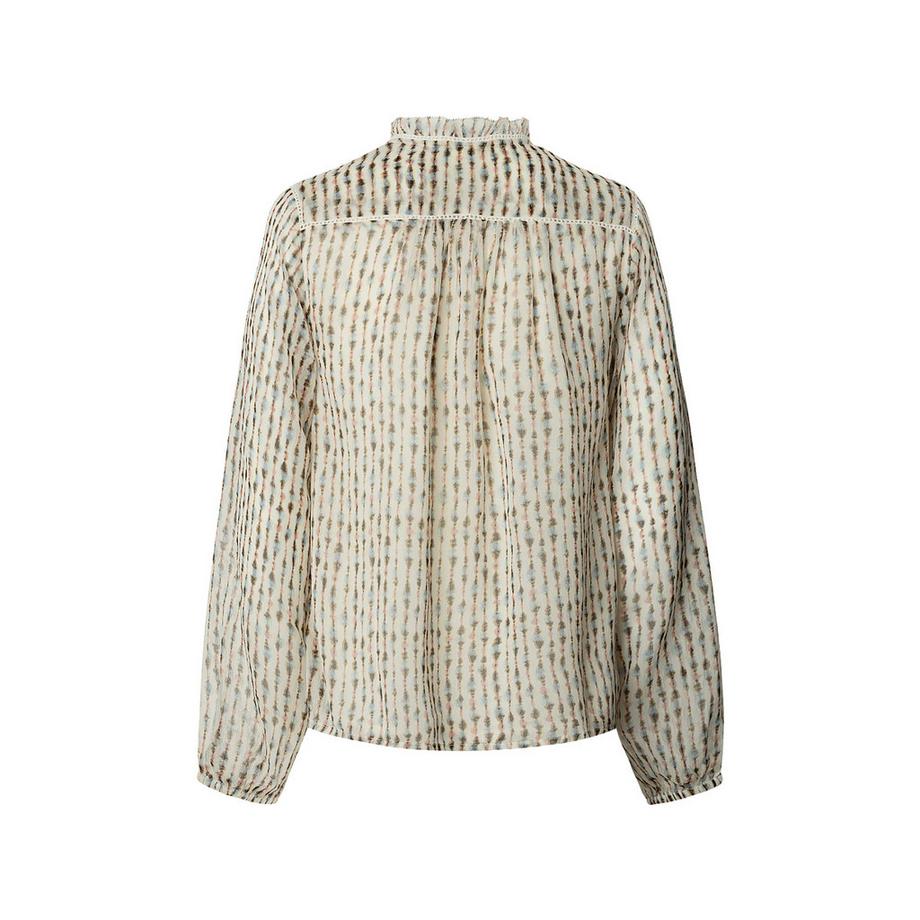 Pepe Jeans London Bedruckte Bluse mit hohem Kragen  