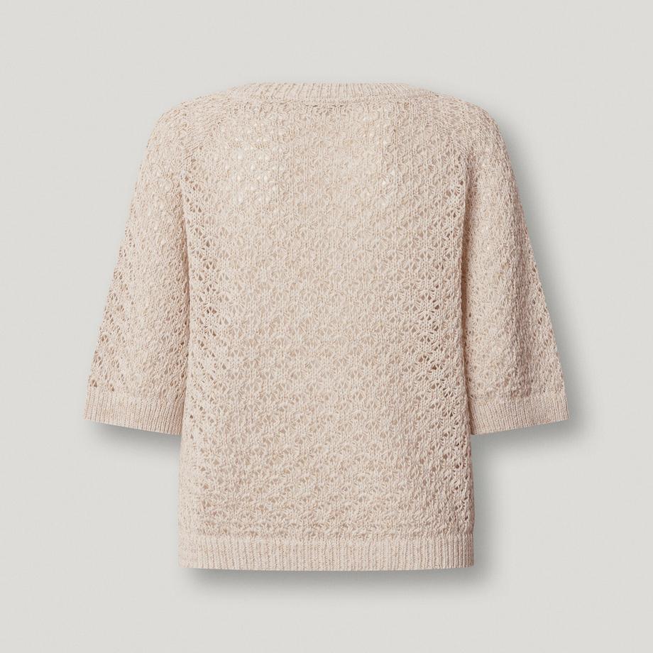 Pepe Jeans London Pull en maille ajourée col en V  