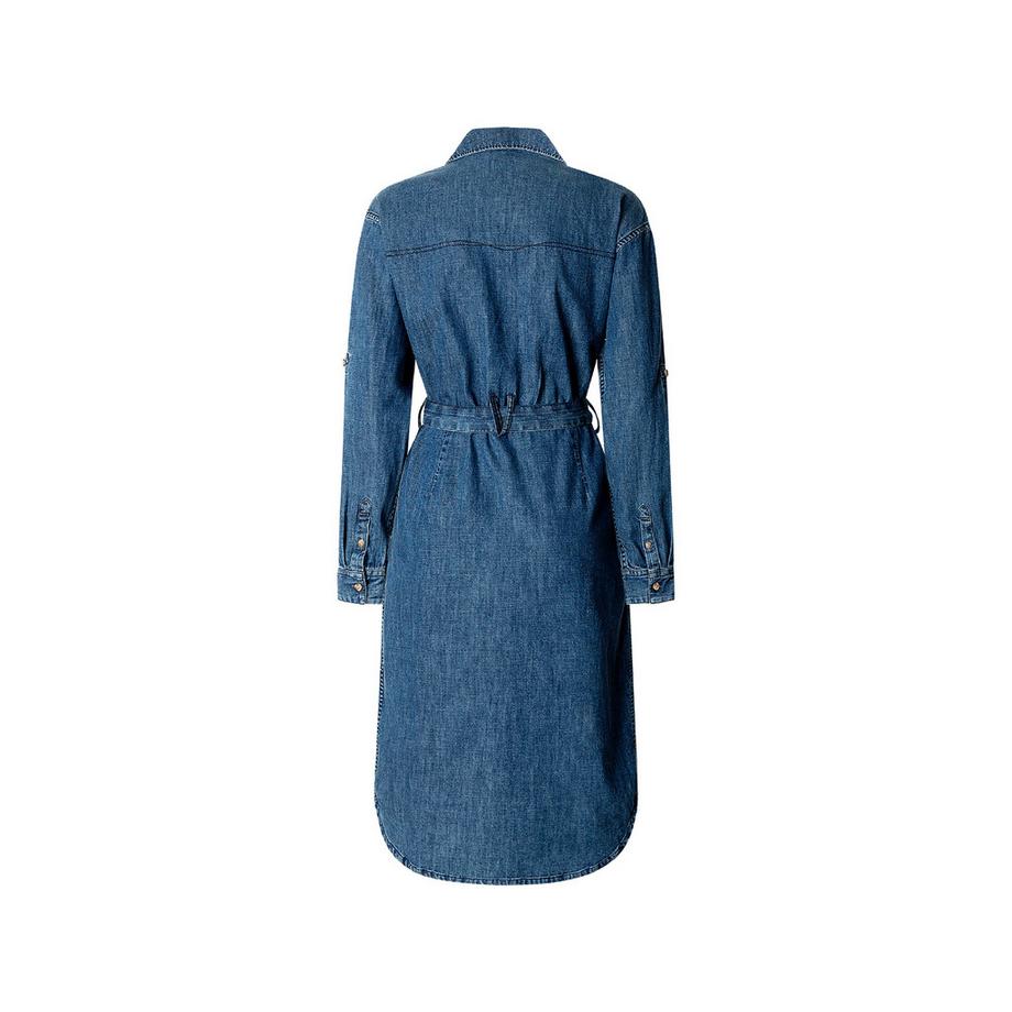 Pepe Jeans London Robe chemise en jean avec ceinture  