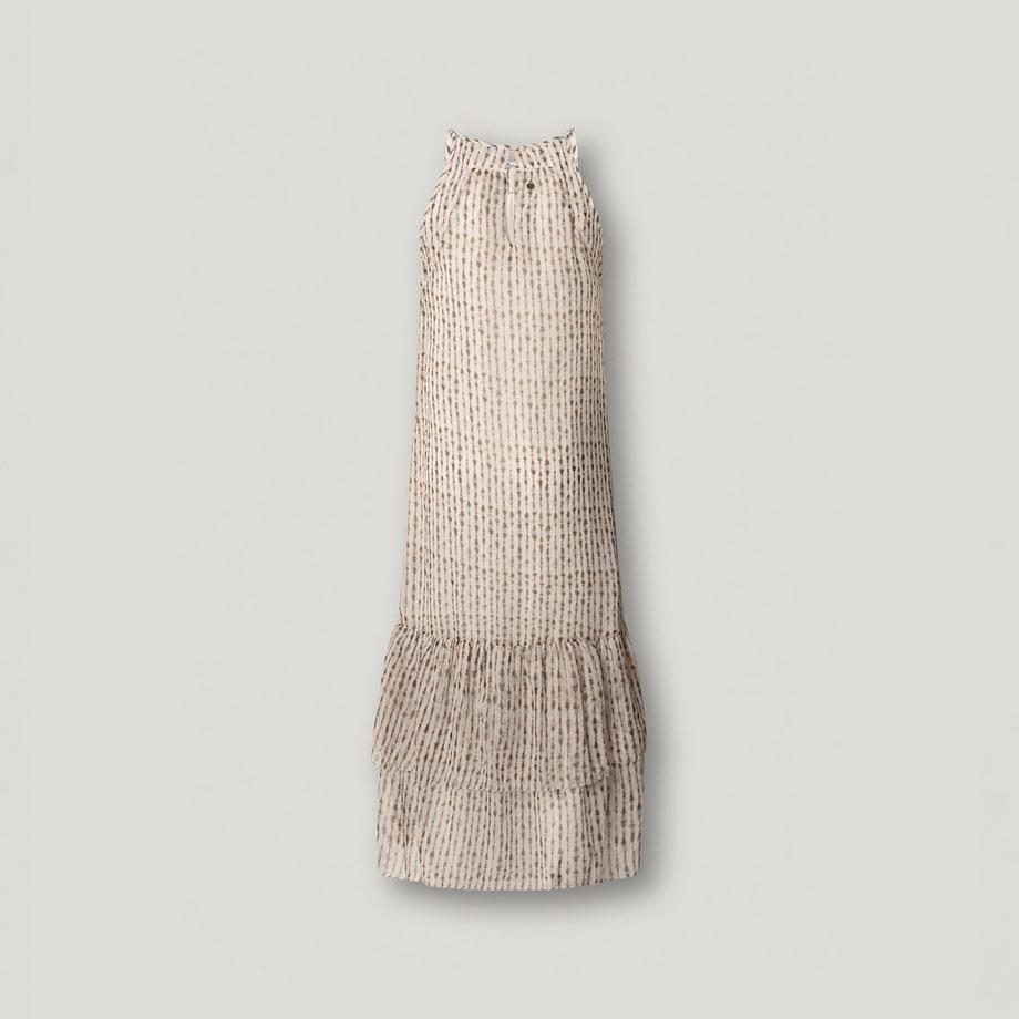 Pepe Jeans London Robe longue Halterneck avec jupe à volants  