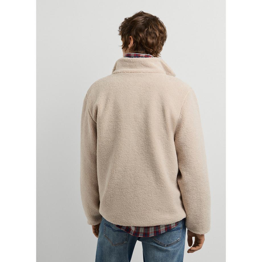Pepe Jeans London Fleecejacke mit Reißverschlusstasche an der Brust  