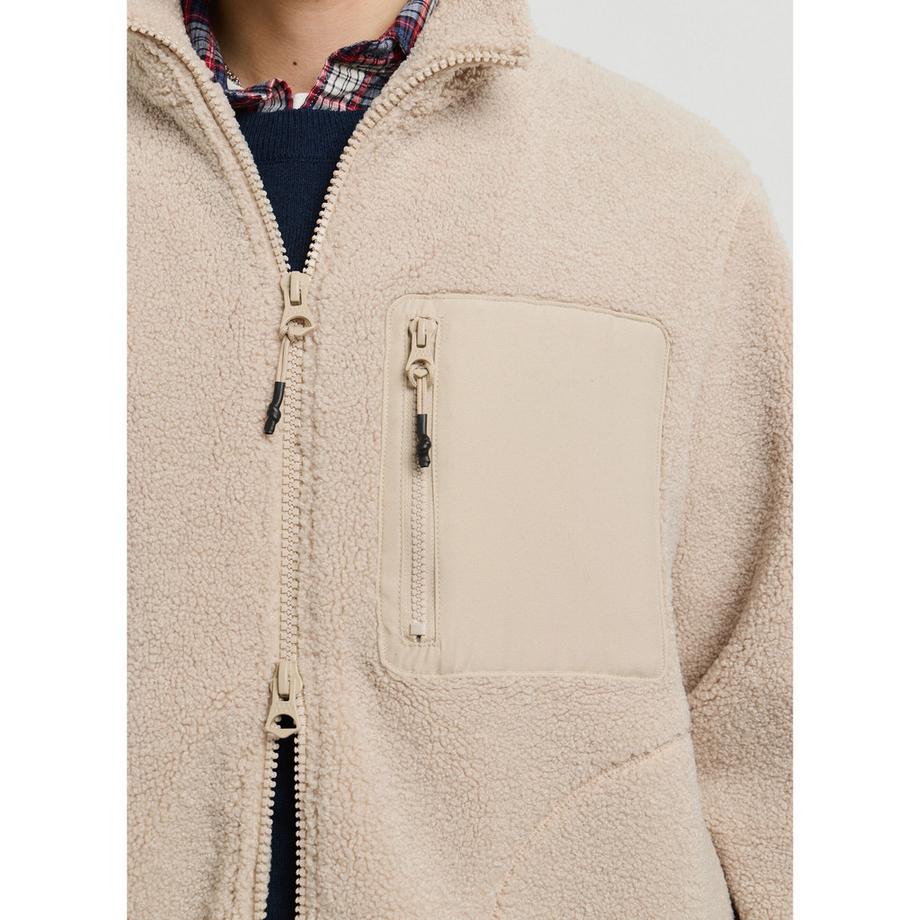 Pepe Jeans London Fleecejacke mit Reißverschlusstasche an der Brust  