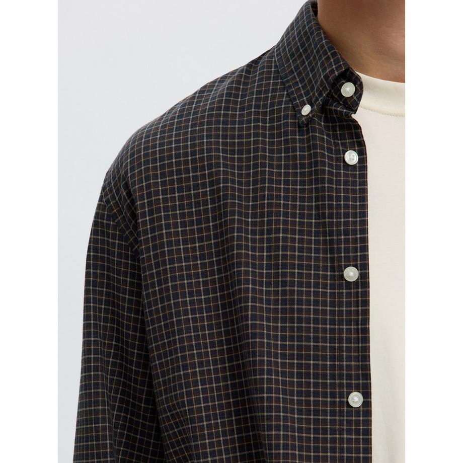 SELECTED Chemise à carreaux à boutons  