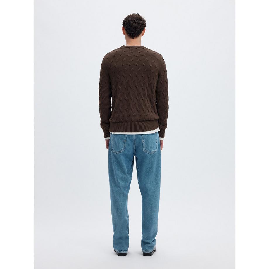 SELECTED Maglione a maglia intrecciata  