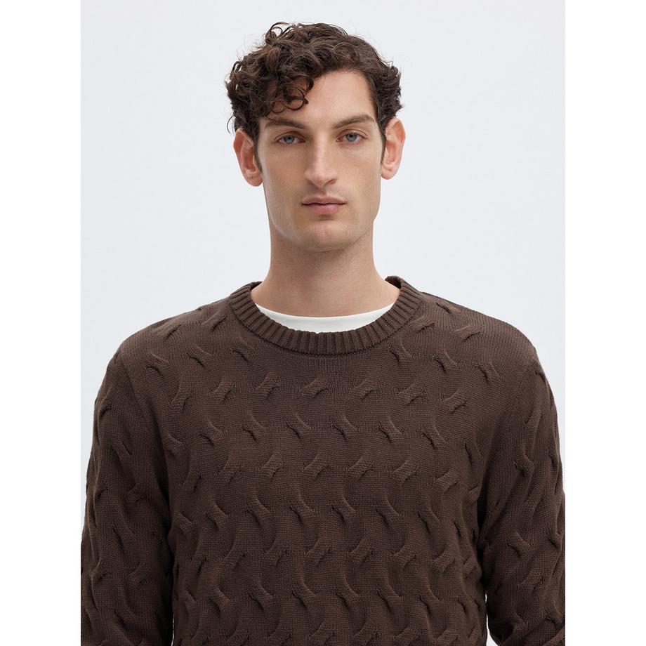 SELECTED Maglione a maglia intrecciata  
