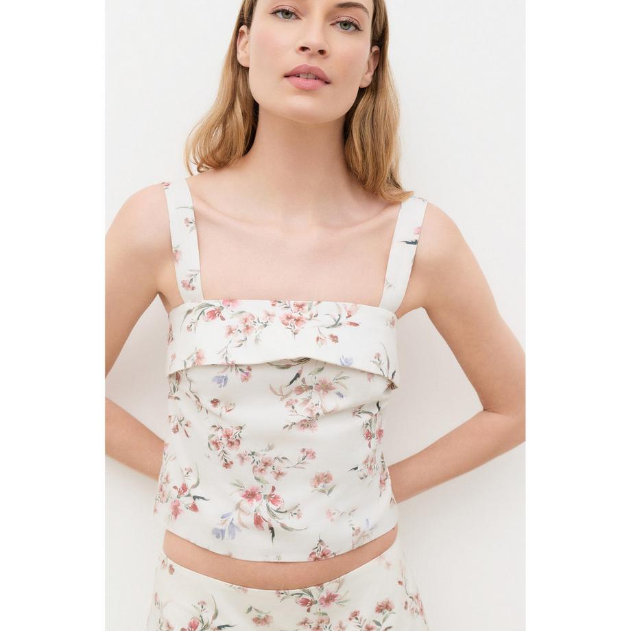 Caroll Top Court Imprimé Floral  