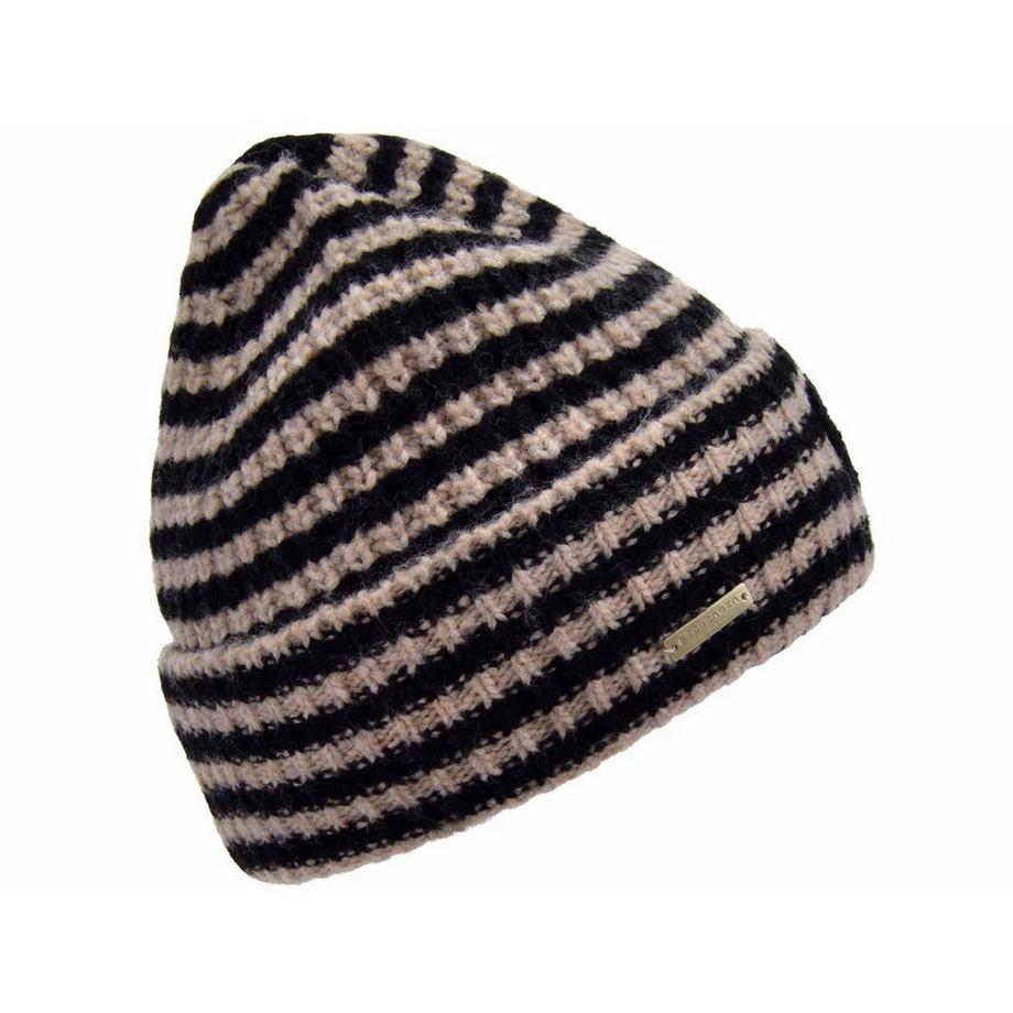 SEEBERGER Bonnet rayé avec détail en forme de cœur  