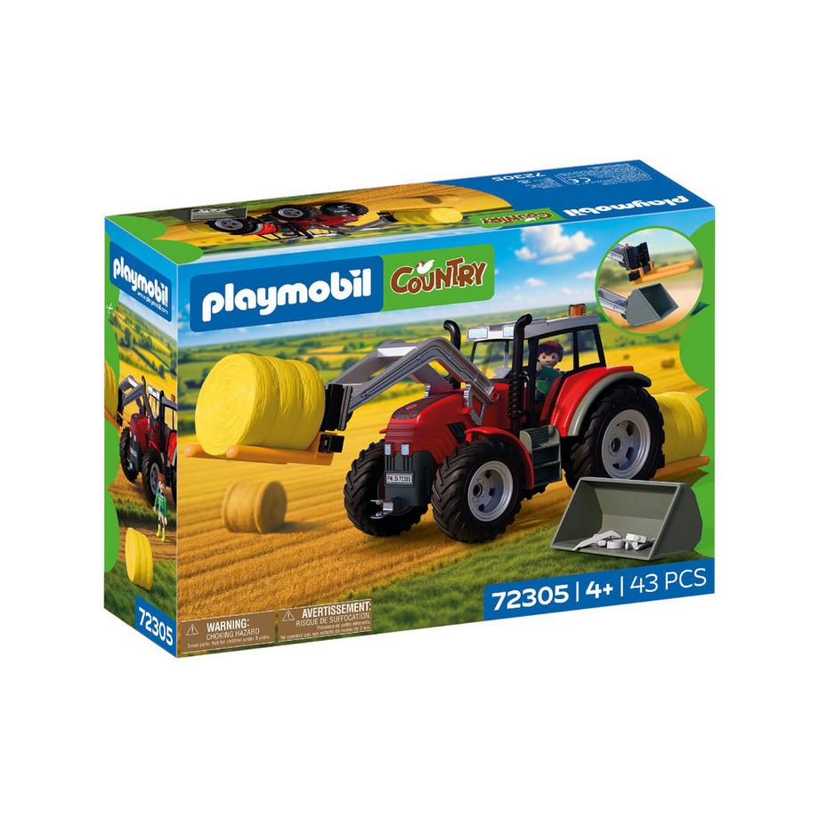 72305 Grosser Traktor mit Heuballen