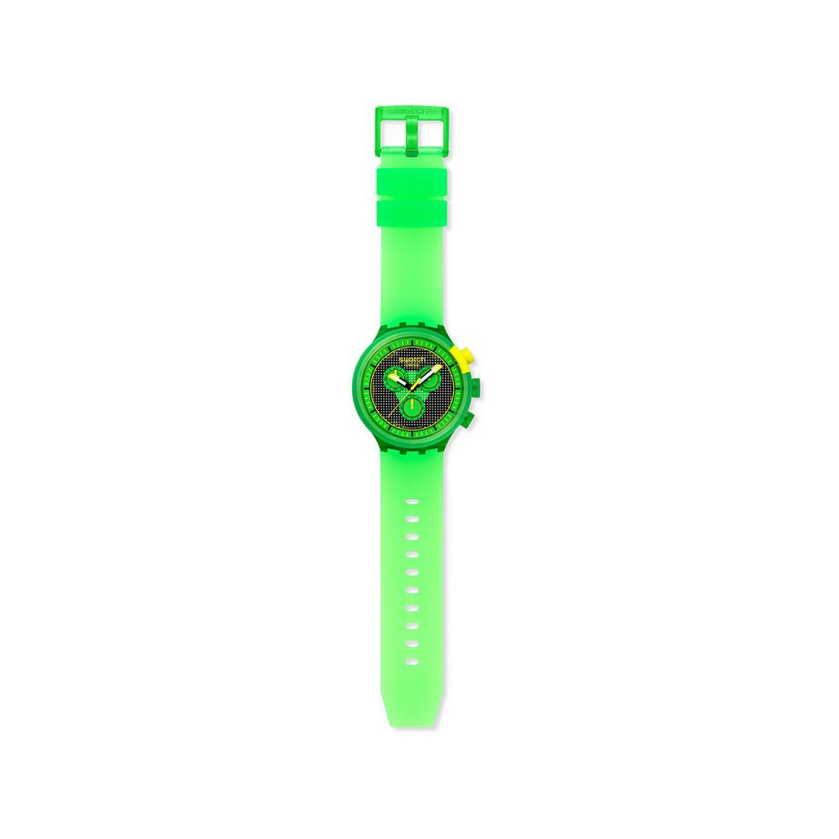 swatch GLOWINGLY GREEN Chronographe 