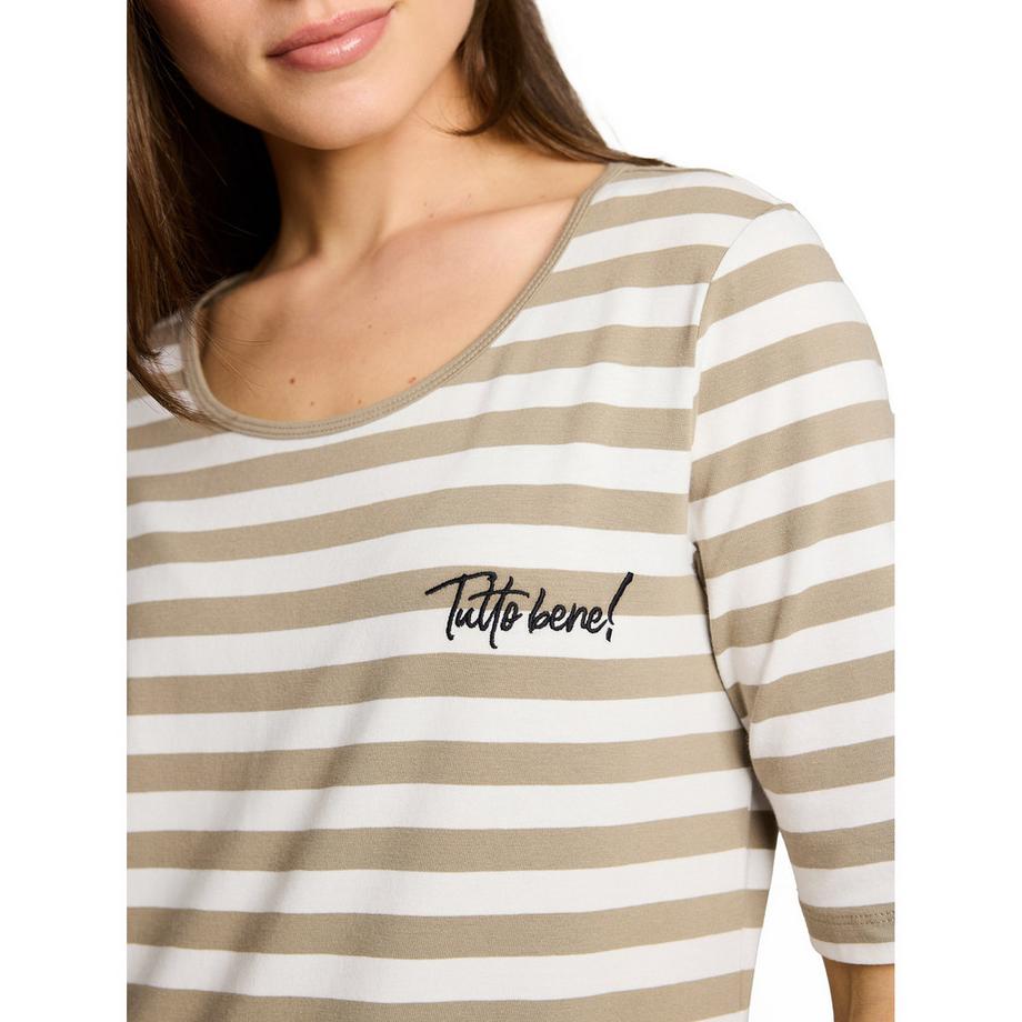 TOM TAILOR T-shirt rayé à col rond  