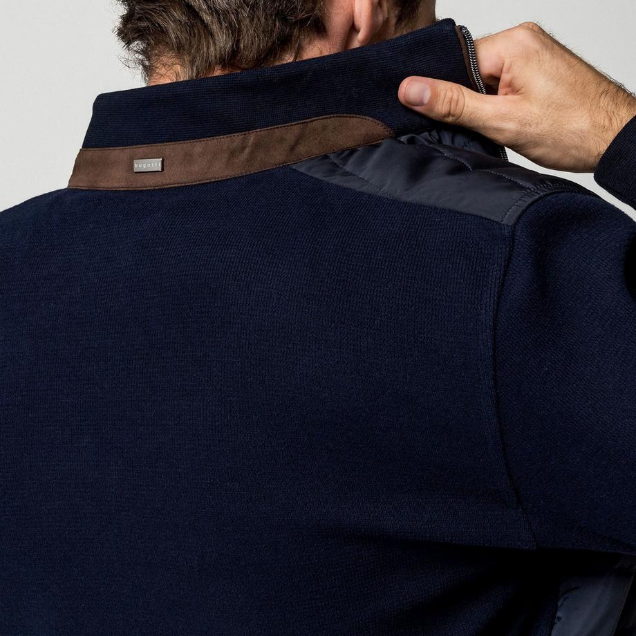 BUGATTI S-XXL Veste bomber matelassée avec poignets et ourlet côtelés  
