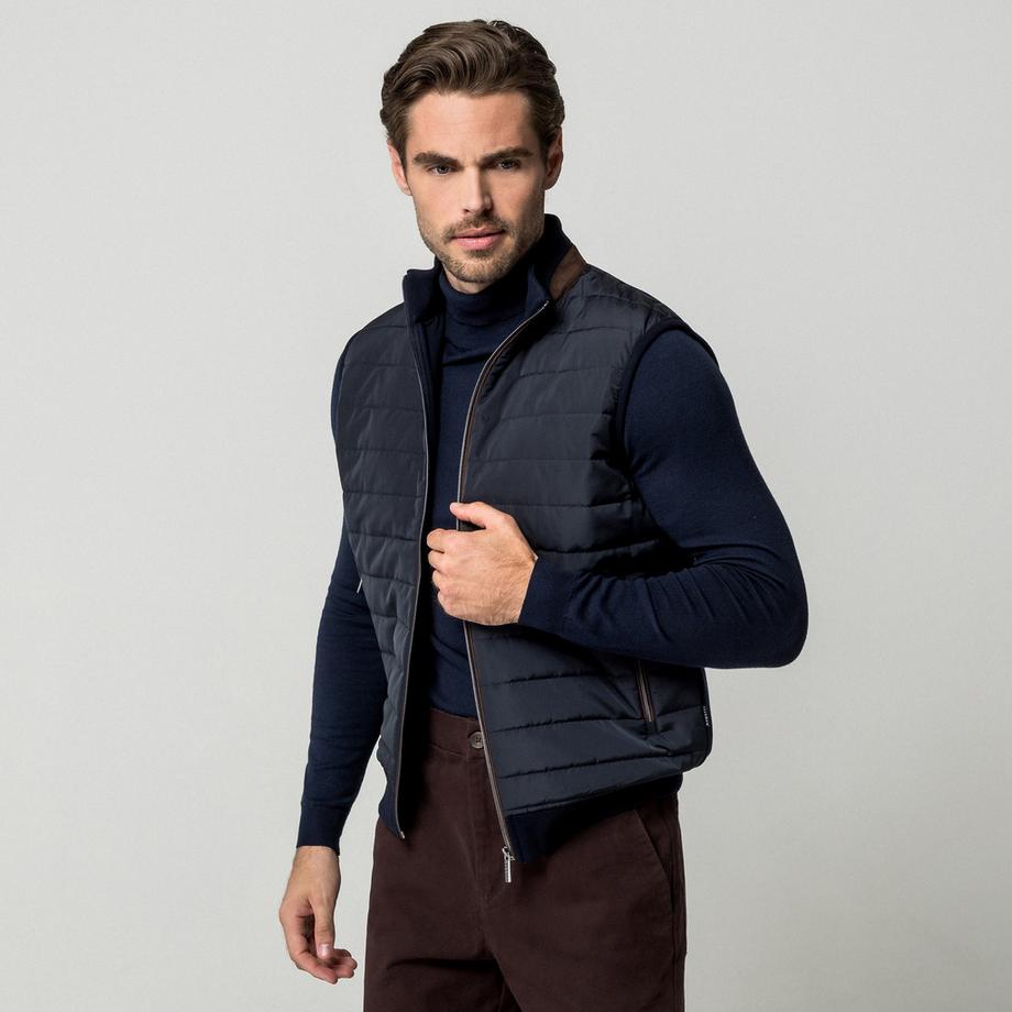 BUGATTI S-XXL Gilet rembourré pour homme avec col montant  