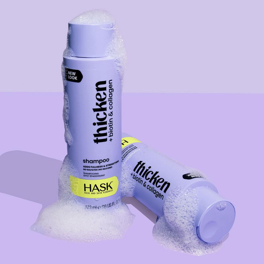 HASK  Shampoing épaississant à la biotine et au collagène 