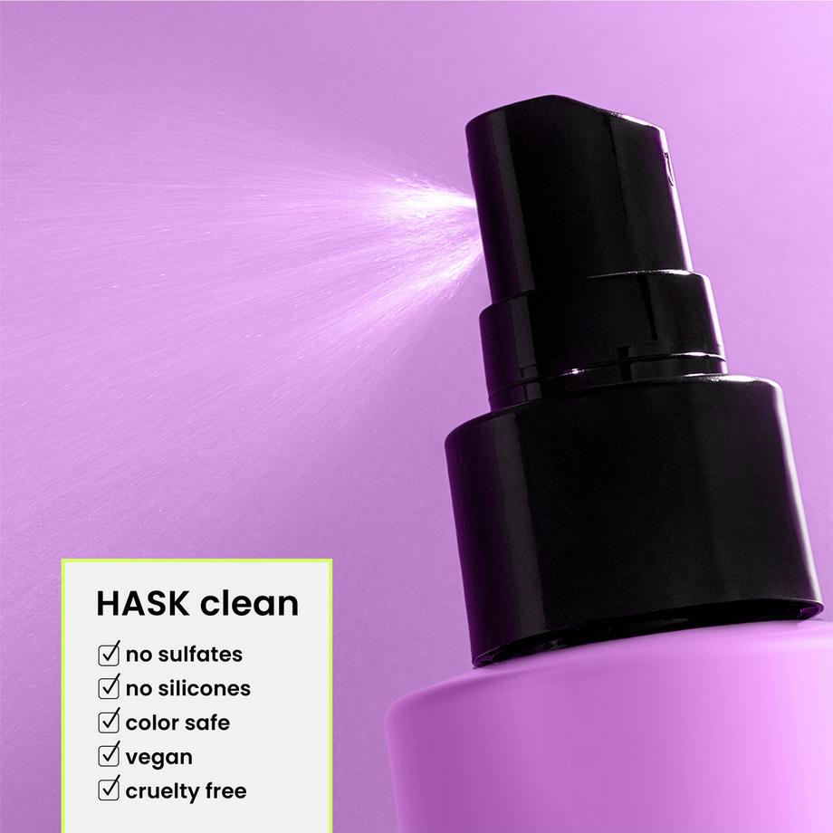HASK  Spray sans rinçage 5-en-1 pour cheveux bouclés aux huiles de coco, d'argan et de vitamine E 
