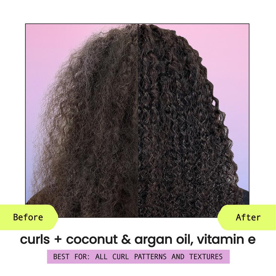 HASK  Spray sans rinçage 5-en-1 pour cheveux bouclés aux huiles de coco, d'argan et de vitamine E 