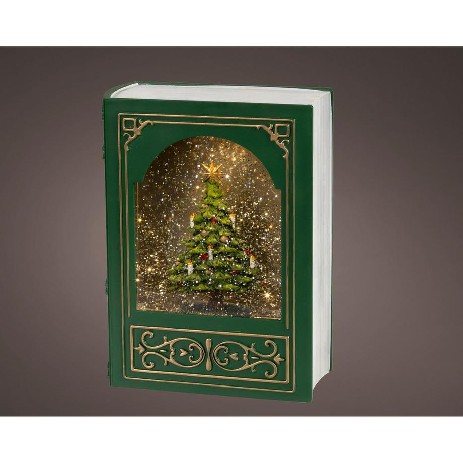 Manor Home Objet lumineux Schneekugel Buch 