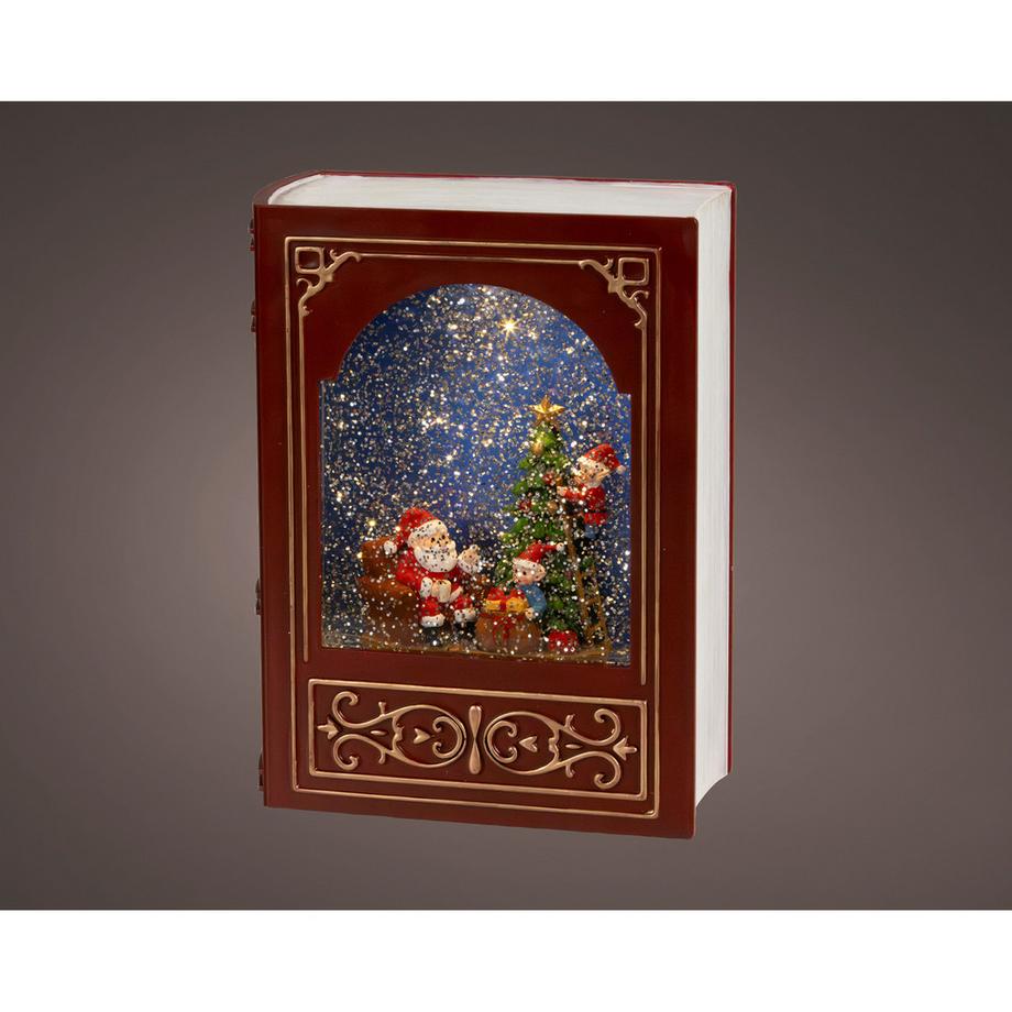 Manor Home Oggetto luminoso Schneekugel Buch 