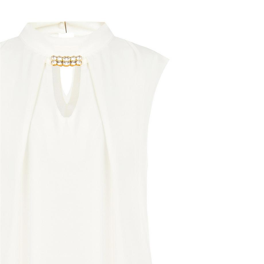 RINASCIMENTO Blouse sans manches avec fermoir orné de strass au col  