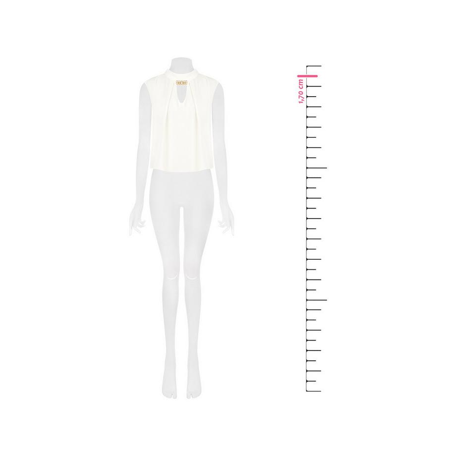 RINASCIMENTO Blouse sans manches avec fermoir orné de strass au col  