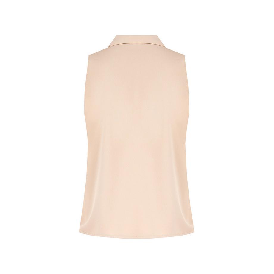 RINASCIMENTO Blouse sans manches avec devant froncé et broche sur le col  