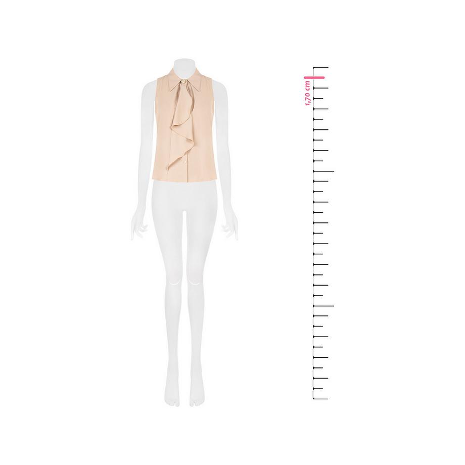 RINASCIMENTO Blouse sans manches avec devant froncé et broche sur le col  