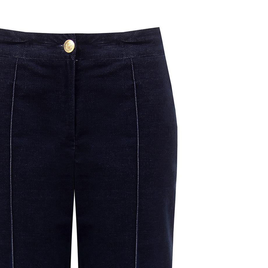 RINASCIMENTO Weit geschnittene Hose mit Kontrastbund  