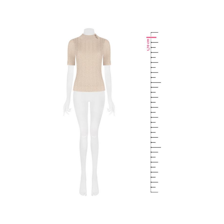 RINASCIMENTO Pull tricoté côtelé avec détail boutonné  