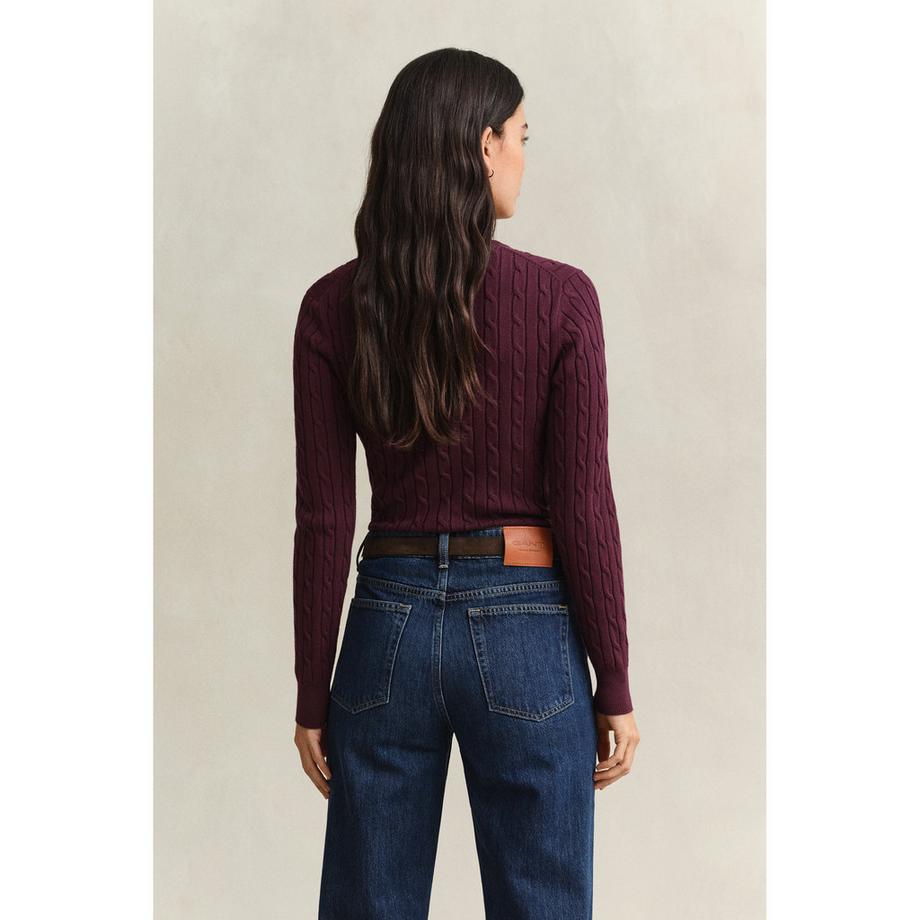GANT Maglione Girocollo a Treccia Slim Fit  