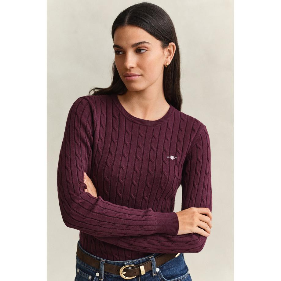 GANT Maglione Girocollo a Treccia Slim Fit  