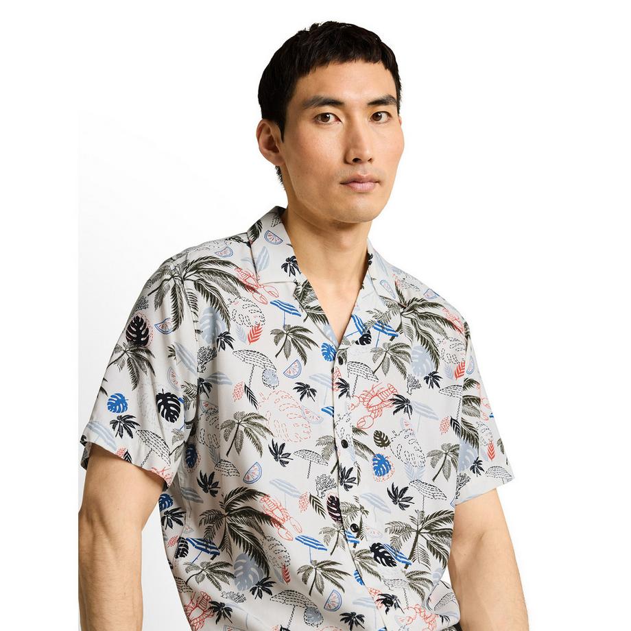 TOM TAILOR Camicia a maniche corte collo camp  