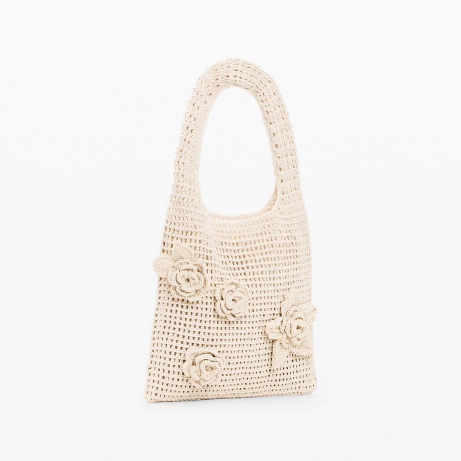 Desigual Sac bandoulière au crochet avec appliqués floraux  