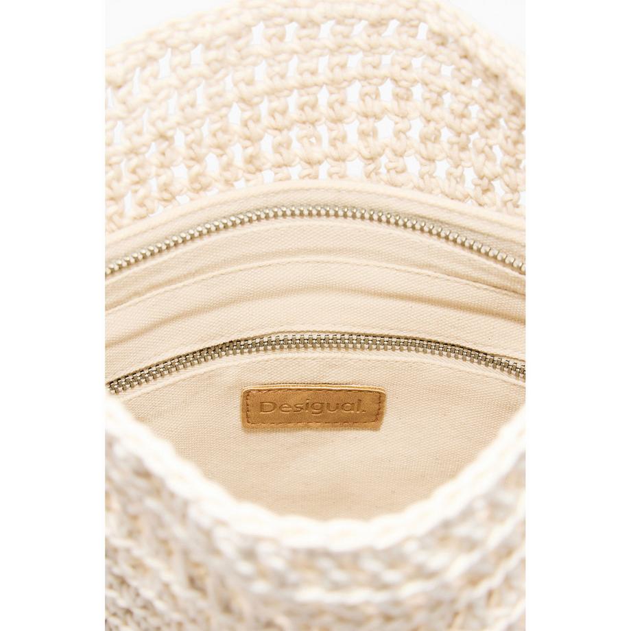 Desigual Sac bandoulière au crochet avec appliqués floraux  