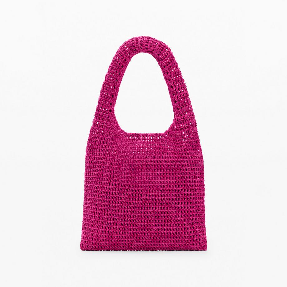 Desigual Borsa a tracolla all'uncinetto con applicazioni floreali  