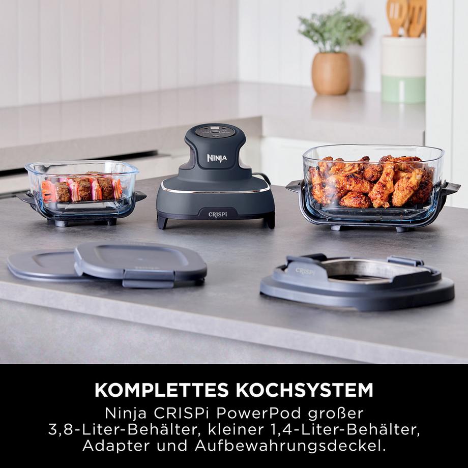 Ninja Heissluft-Fritteuse Crispi 4-in-1 Heissluftfritteuse 