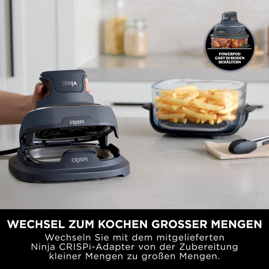 Ninja Heissluft-Fritteuse Crispi 4-in-1 Heissluftfritteuse 