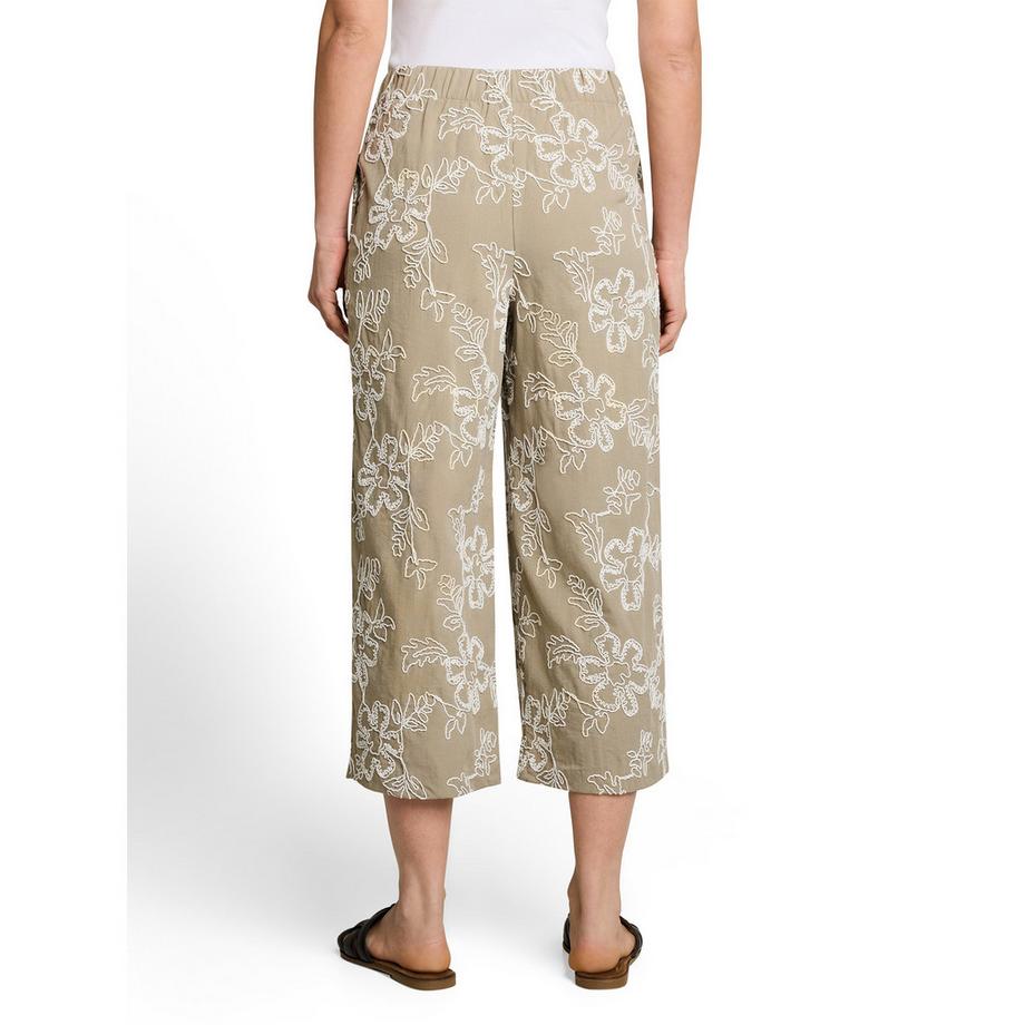 TOM TAILOR Pantalon Cropped Brodé Floral  