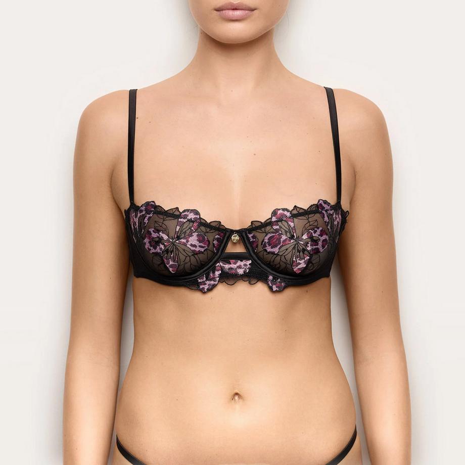 Soutien-gorge balconnet, bretelles fixes