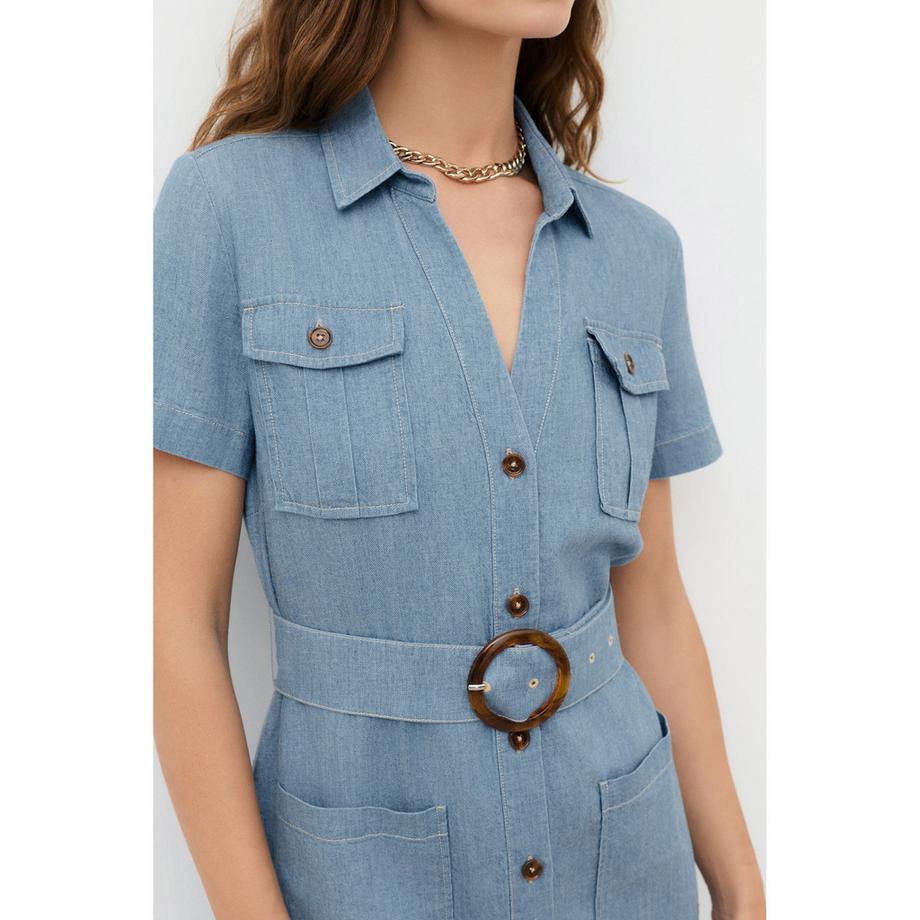 Caroll Abito Camicia con Cintura  
