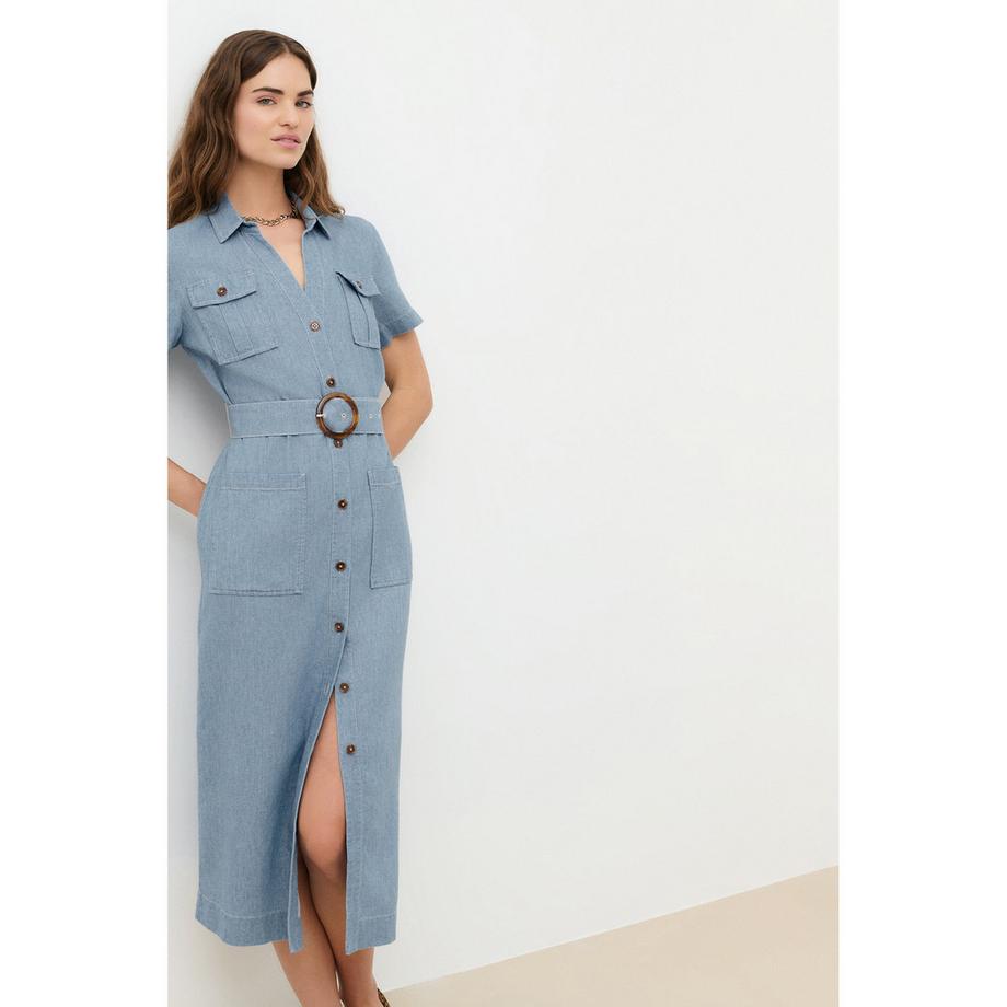 Caroll Abito Camicia con Cintura  