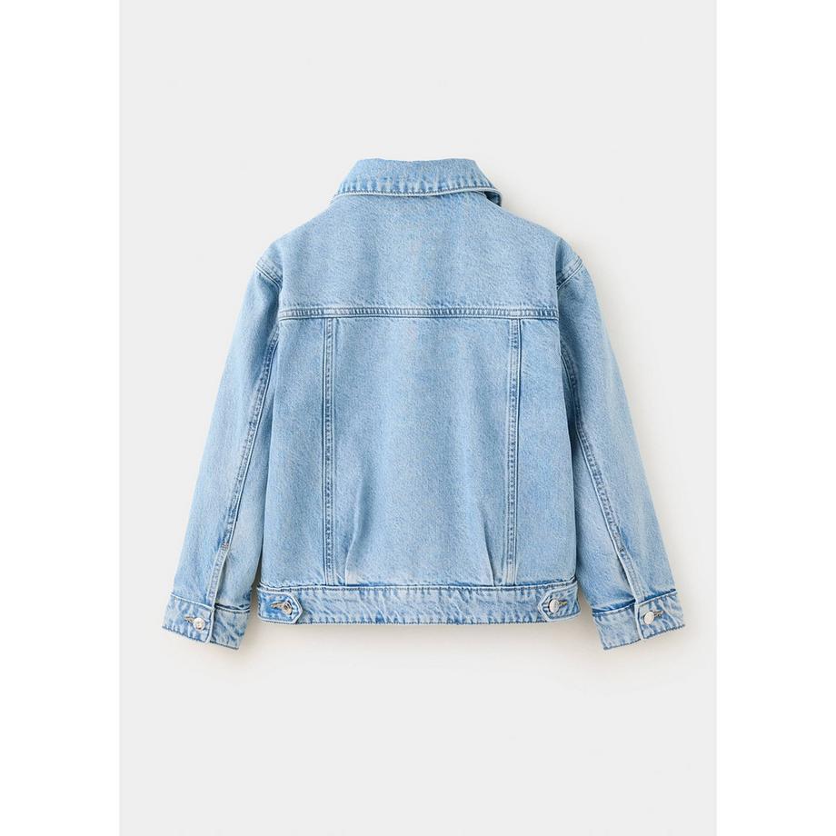 MANGO Kids Veste en jean lavée clair  