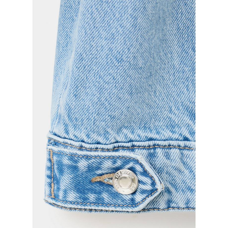 MANGO Kids Veste en jean lavée clair  
