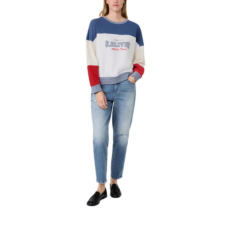 S. Oliver Red Label Color Block Sweatshirt mit Grafikdruck  