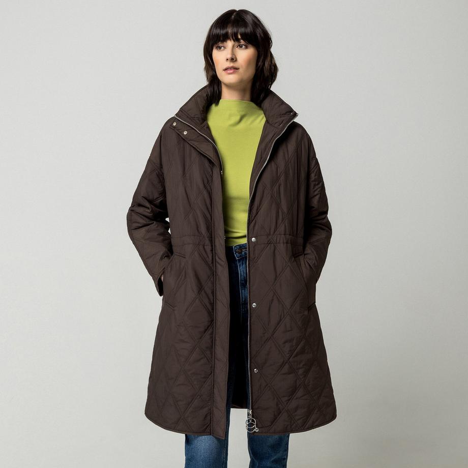 Manor Woman Manteau matelassé à col montant  