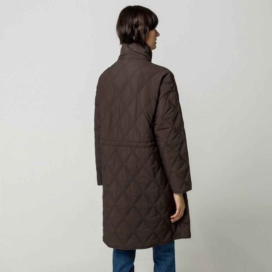 Manor Woman Manteau matelassé à col montant  