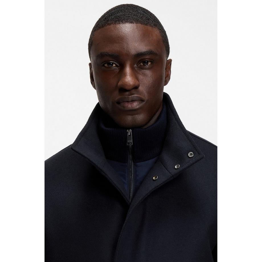 HUGO Hoodie à col montant et fermeture éclair  