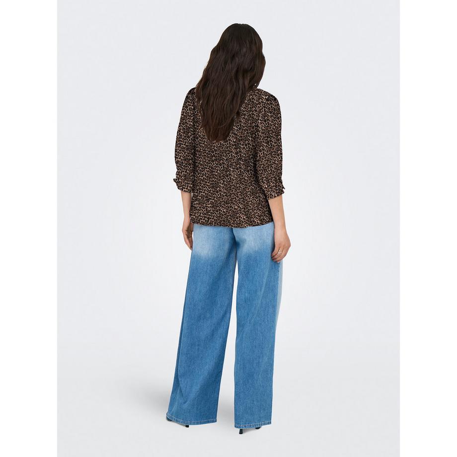 ONLY Blouse imprimée à manches froncées  