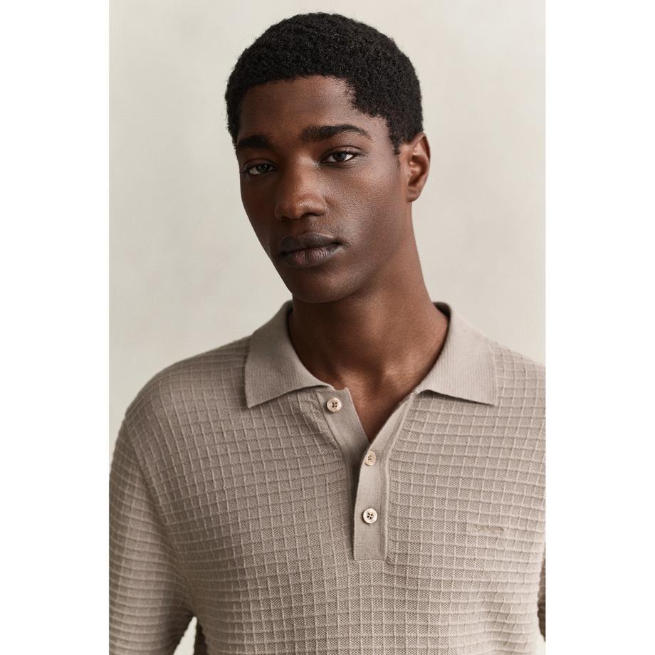 GANT Polo en tricot côtelé  